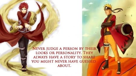 Don't Judge - advice, naruto, judge, anime, gaara