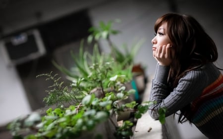 Asian Girl - balcony, girl, pretty, asian