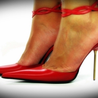 Red and Gold Stilettos