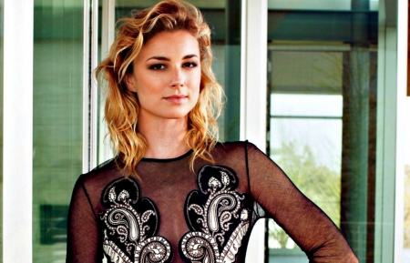 Emily VanCamp - black, woman, girl, blonde, beauty, actress, emily vancamp