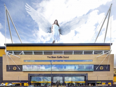 Molineux Angel - wwfc, wanderers, angel, wallpaper, screensaver, molineux, heaven, wolverhampton, soccer, wolves, wolverhampton wanderers, football, fc