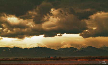 Somewhere in Romania - clouds, montains, nature, romania