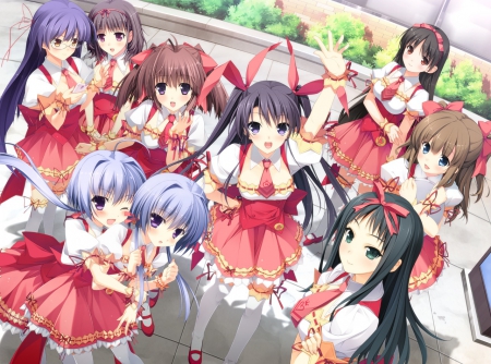 Maids - girls, group, cg, game, cute, maid, uniform