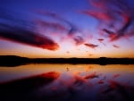 reflections on lake at twilight