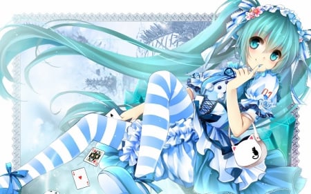 Hatsune Miku - Miku, vocaloid, anime, girl, hatsune