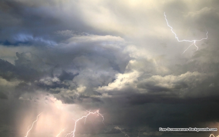 Storm Thunder Clouds - thunder, storm, rain, clouds