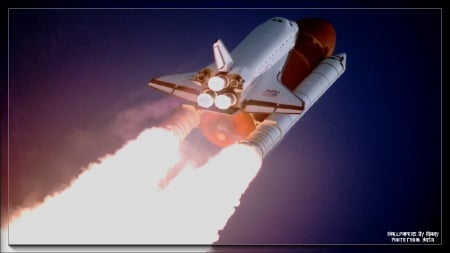 Atlantis Blasting Off 1600x900 - rockets, shuttle, spaceshuttle, orbit, nasa, space