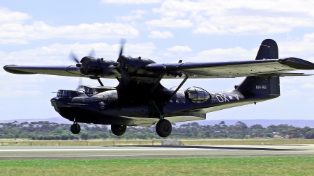 catalina flying boat - australian, ww2, flyingboat, american, catalina