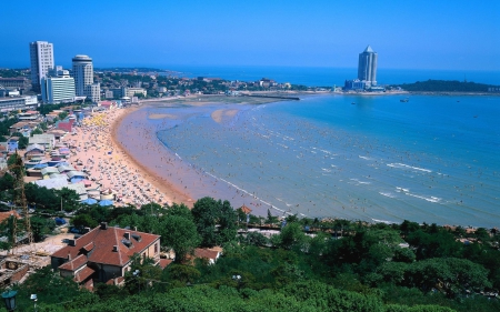 tsingtao, qingdao, china - water, beach, china, sea