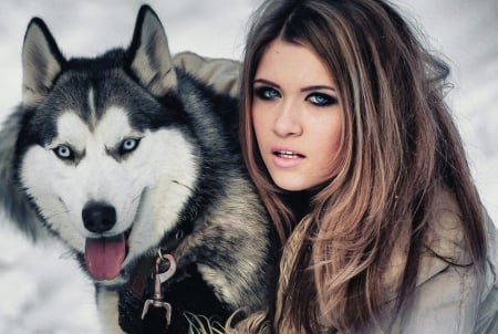 Best friends - image, girl, dog, expression, color, new, wallpaper