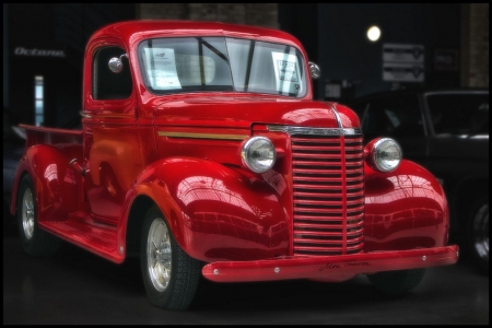 Old Lorry - large, oldtimer, red, hot