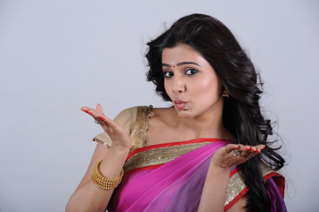 Samantha - saree, female, actress, Samantha