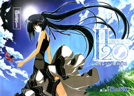 Kohinata Hayami - anime, inugami kira, h2o footprints in the sand, kohinata hayami, black dress