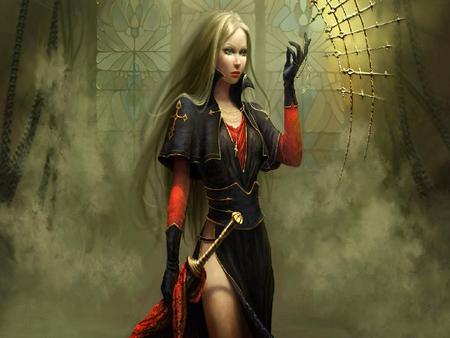 Warrior - woman, lady, female, girl, warrior, fantasy