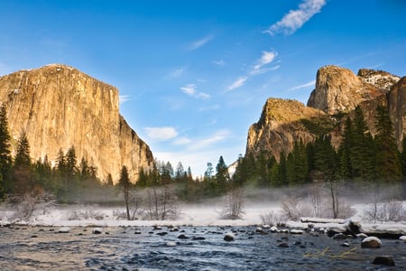 Yosemite River - yosemite, rocks, spring, river