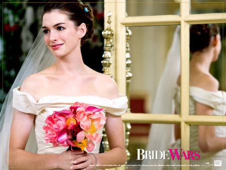 Bride War-Anne Hathaway - white gown, bride war, anne, anne hathaway, marriage, hathaway