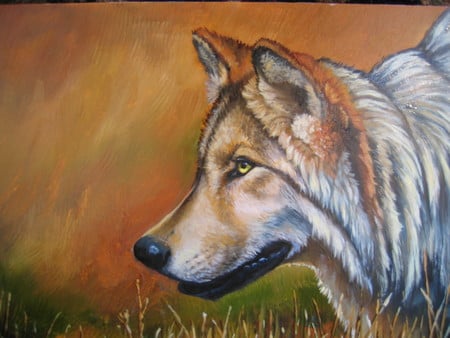 Wolf - painting, wolves