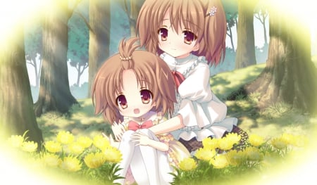 Adorable - pretty, anime, kawaii, female, dress, children, child, short hair, hd, nice, brown eyes, anime girl, kid, girl, lovely, brown hair, sweet, white, cute, adorable