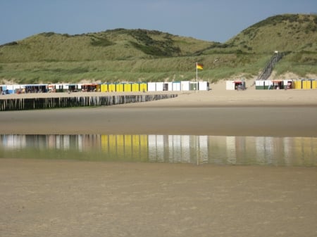 beach - summer, beach, sand, reflection