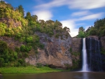 wonderful cliff waterfall