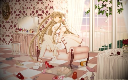 ユア�アイズ�オンリー - Shoes, Chair, Flowers, Chobits, Chi