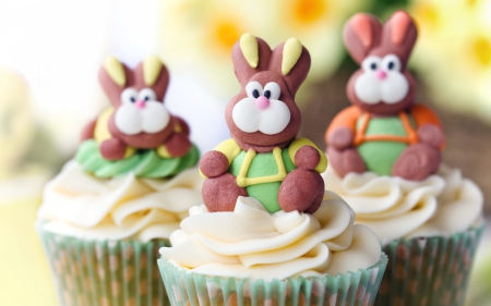 Cupcake - sweet, food, bunny, cup, cake