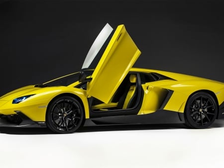 yellow lambo - door, yellow, car, lambo