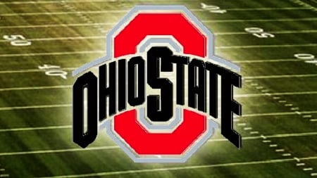 ATHLETIC LOGO ON A FOOTBALL FIELD - FOOTBALL, BUCKEYES, STATE, OHIO