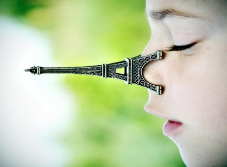 ツ - boy, nose, Eiffel Tower, cute, child