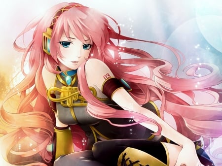 Vocaloid girl? - girl, Pink hair, Number, anime