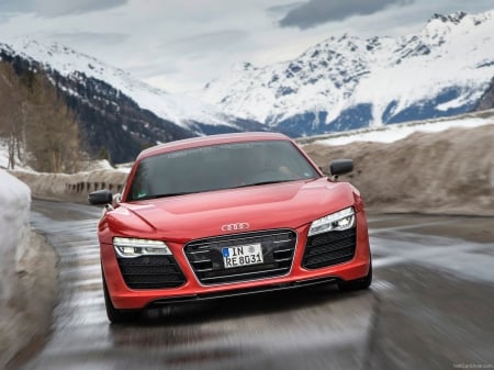 Audi R8 e-tron Concept 2013 - cold, cars, audi, red