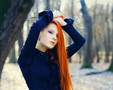 Pretty face - face, woman, redhead, model