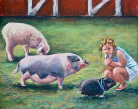 FUN ON THE FARM - FARMS, PIGS, CHILDREN, ANIMALS