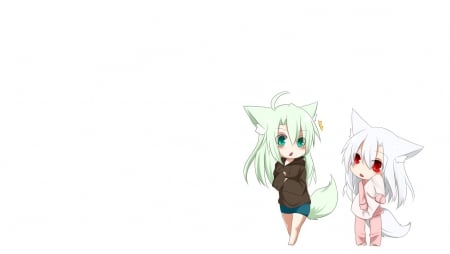 Little chibi girls - chibi, cute, nice, animal