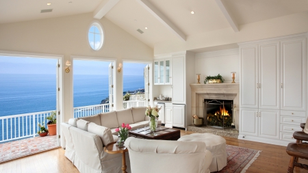 classy room with view - fireplace, interior design, classy room, architedture