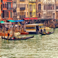 the grand canal in venice by the hotel marconi