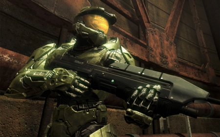 Master chief - spartan armor, assault rifle, master chief, john 117