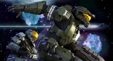 Halo legends - spartans, white armor, mjolnir, eva