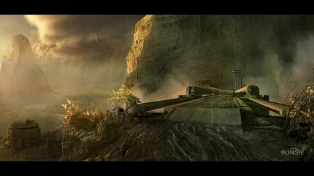 Halo reach - planet, bridge, war, halo reach