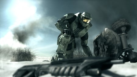 Master chief - assault rifle, spartan, halo, 117