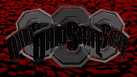 3 GRAY BLOCK O's - ohio, football, state, buckeyes