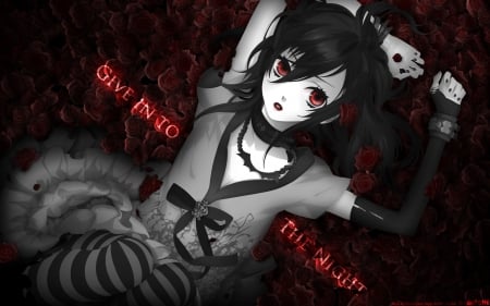 Vampire Kisses - anime, girl, gothic, dark