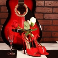 Guitar and red Shoes