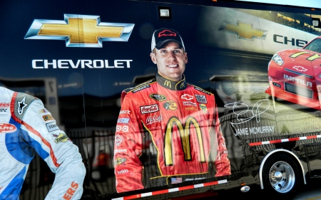 Jamie McMurray Promotional Rig 1 - wide screen, mcmurrary, photography, earnhardt ganassi racing, auto, racing, las vegas motor speedway, jamie mcmurray, nascar, photo