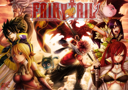 Fairy Tail - tail, natsu, scarlet, mage, wendy, manga, dragneel, dragon, fairy, zeref, marvell, heartfilia, carla, anime, lucy, slayers, slayer, strauss, exceed, warriror, elfman, erza, mages