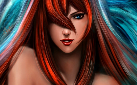 Naruto ~ Mei Terumi - beauty, redhead, skyphoenixx1, girl, wallpaper, mei, picture, abstract, naruto, artwork, anime, terumi