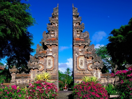 Bali, Indonesia - nice, sky, bali, travel, landmark, summer, monument, lovely, exotic, vacation, beautiful, tree, flowers, indonesia