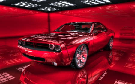 Dodge Challenger - hdr, challenger, dodge, 3d