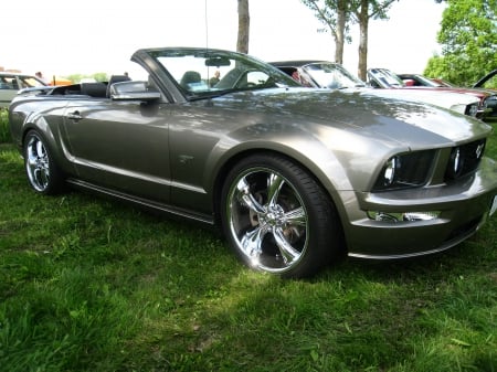 Power Meet Nossebro Sweden - trees, car, grey, grass, show