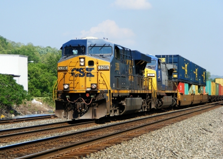 CSX 5396 - units, freight, rails, modern, Train, scenic